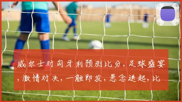 威尔士对匈牙利预测比分,足球盛宴,激情对决,一触即发,悬念迭起,比分即将揭晓